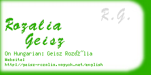 rozalia geisz business card